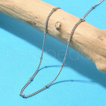 Anti-Tarnish 304 Stainless Steel Satellite Chain Necklaces for Women NJEW-K255-14P-1
