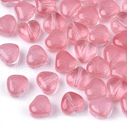 Transparent Spray Painted Glass Beads X-GLAA-N035-02-A03-1