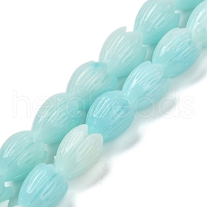 Synthetic Shell Dyed Carved Beads Strands SHEL-K007-08B-02-1