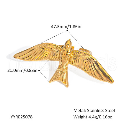 Stainless Steel Bird Cuff Rings for Women LZ3241-1-1