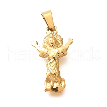 201 Stainless Steel Pendants STAS-Q344-06B-G-1