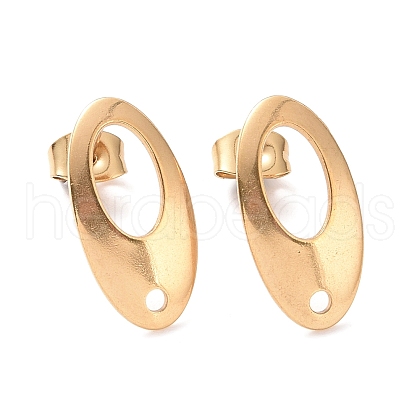 Ion Plating(IP) 304 Stainless Steel Stud Earring Findings STAS-Q231-07G-1-1