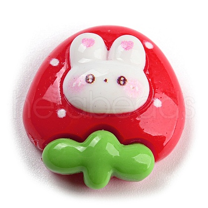 Rabbit Theme Opaque Resin Cabochons RESI-C042-02A-1