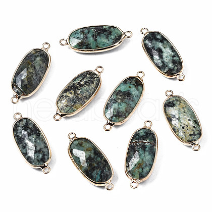 Natural African Turquoise(Jasper) Link Connectors G-S359-337B-1