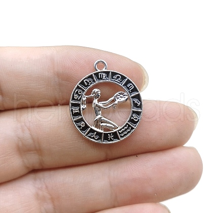 Constellation Themes Alloy Rhinestone Pendants PW-WG6B97D-06-1