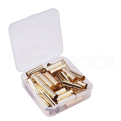 Brass Tube Beads KK-YW0001-03-1