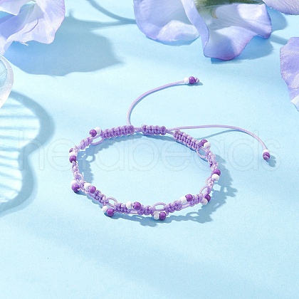 Adjustable Nylon Cord Braided Bead Bracelets BJEW-MZ00163-04-1