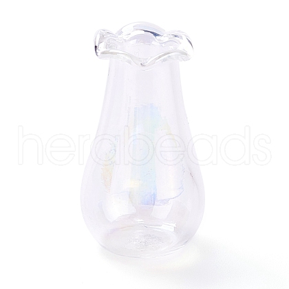 Miniature Glass Vase Ornaments AJEW-Z006-01F-1