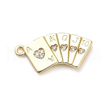 Brass Micro Pave Cubic Zirconia Pendants KK-L229-067G-1