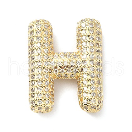 Rack Plating Brass Micro Pave Cubic Zirconia Pendants KK-Q790-01H-G-1