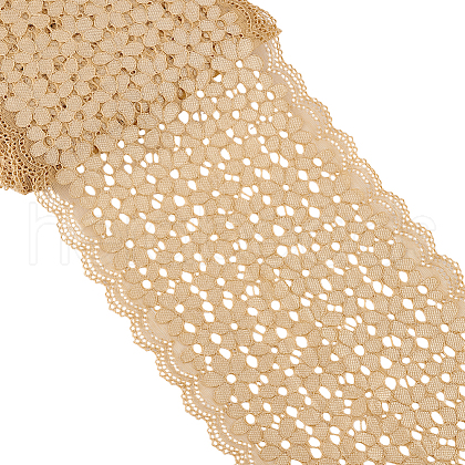10 Yards Flower Lace Fabric Trim OCOR-WH0082-276-1