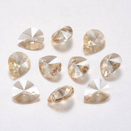 Faceted K9 Glass Rhinestone Charms RGLA-F053-C-001GS-1