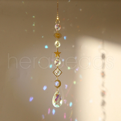 Brass with Iron Chain Hanging Ornaments PW-WG7B2F5-04-1