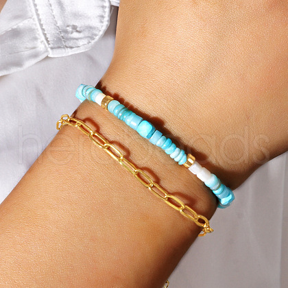 Natural Gemstone Beads Multi-strand Bracelets SR6388-1-1