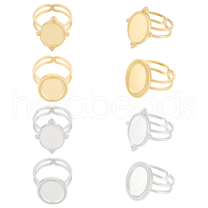 Unicraftale 304 Stainless Steel Cuff Ring Findings FIND-UN0003-47A-1