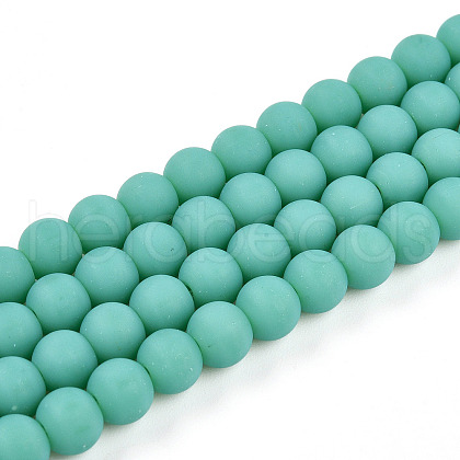 Opaque Glass Beads Strands GLAA-T032-P6mm-MD12-1
