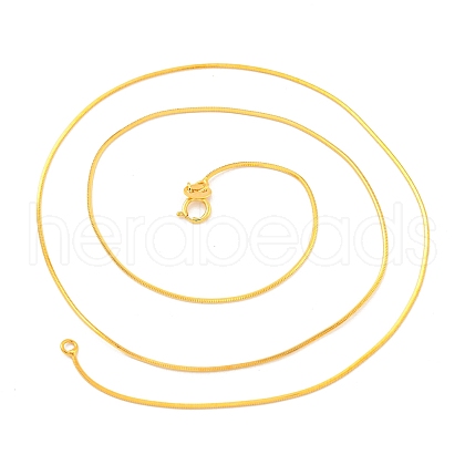 925 Sterling Silver Snake Chain Necklaces NJEW-C052-18G-1