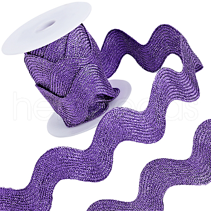 Gorgecraft 5 Yards Polyester Wavy Fringe Trim Ribbon OCOR-GF0003-45E-1