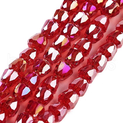 Electroplate Glass Beads Strands EGLA-D030-T4mm-B06-1