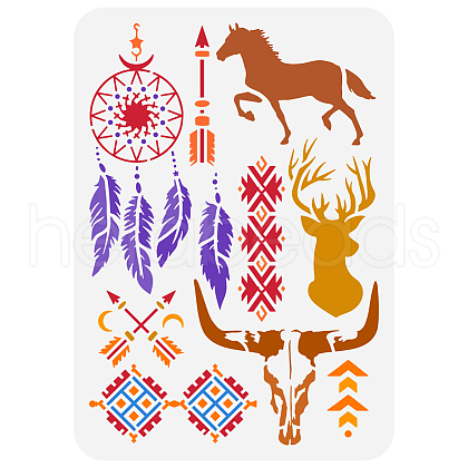 Plastic Drawing Painting Stencils Templates DIY-WH0396-643-1