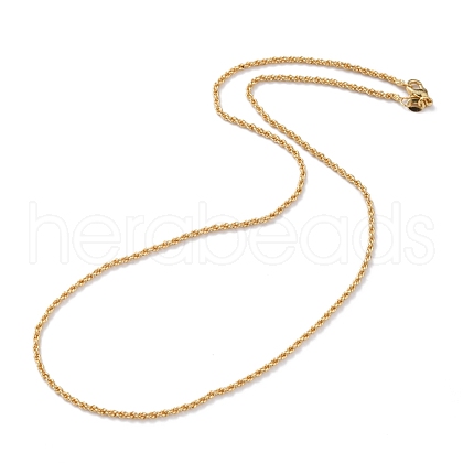 Brass Rope Chain Necklaces NJEW-I247-06G-1