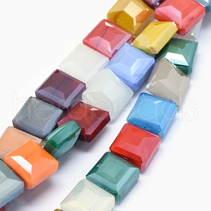 Pearl Luster Plated Glass Beads Strands EGLA-J110-M01-1