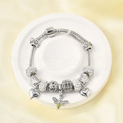 Alloy European Beads Charm Bracelets BJEW-F495-13P-1