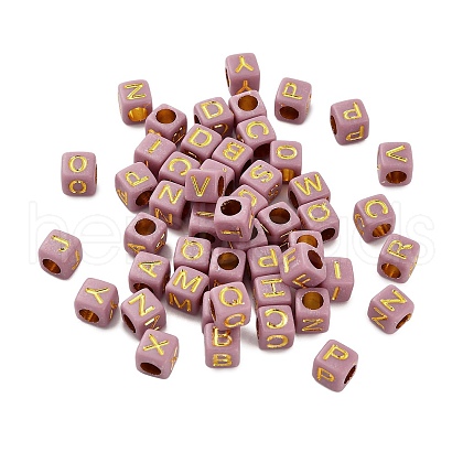 Opaque Acrylic Beads OACR-H046-01H-1