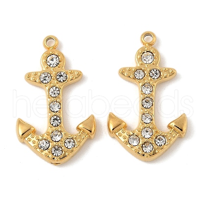 304 Stainless Steel Crystal Rhinestone Pendants STAS-U057-23G-1