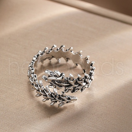 Alloy Spine Open Cuff Rings for Unisex PW-WG1D637-01-1