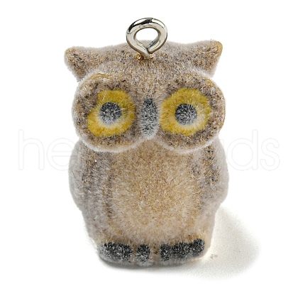 Flocking Resin Cute Pendants RESI-L043-02P-03-1