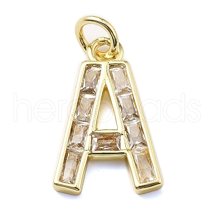 Brass Micro Pave Cubic Zirconia Pendants KK-V014-01G-01-1