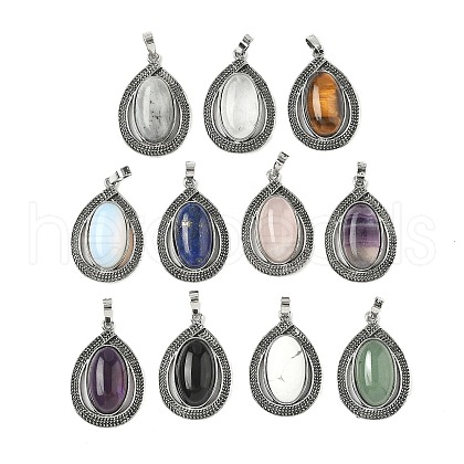 Natural & Synthetic Mixed Gemstone Pendants G-L623-02ASP-1