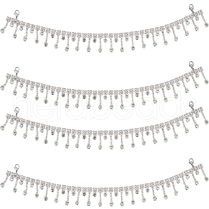  2pcs Crystal Glass Rhinestone Shoes Chain FIND-NB0002-33-1
