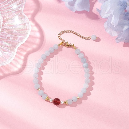 Natural White Jade Bracelets BJEW-JB11973-03-1