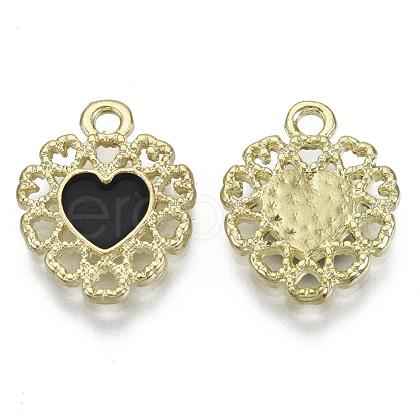 Golden Plated Alloy Enamel Pendants PALLOY-N154-04A-1