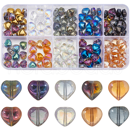 SOFPLATE 160Pcs 10 Colors Electroplate Glass Beads EGLA-SP0001-22-1