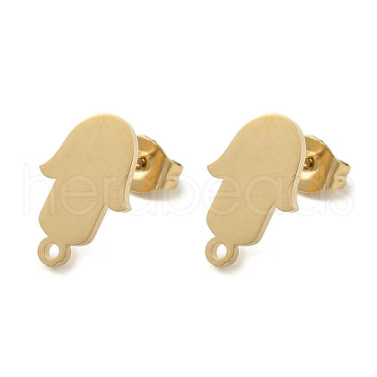 Ion Plating(IP) 304 Stainless Steel Stud Earring Findings STAS-I206-68G-1