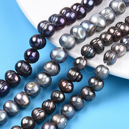 Natural Cultured Freshwater Pearl Beads Strands X1-PEAR-N013-08D-1