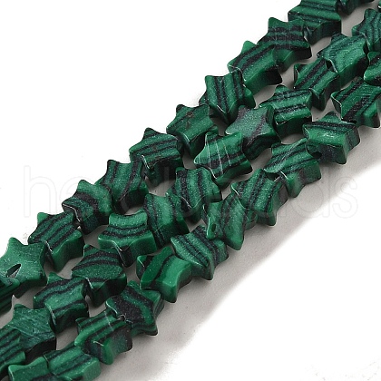 Synthetic Malachite Beads Strands G-G085-B07-01-1