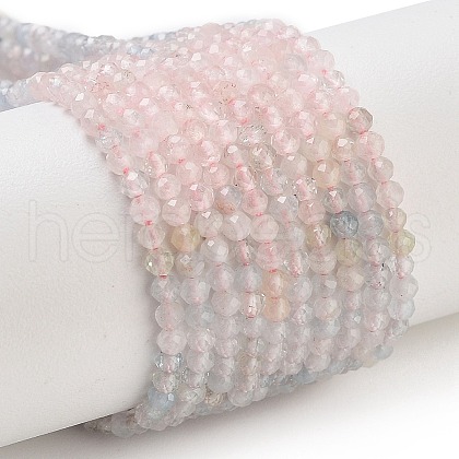 Natural Morganite Beads Strands G-B088-C22-02-1