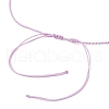 Adjustable Natural Quartz & Carnelian Round Beaded Braided Necklaces NJEW-JN05326-5