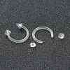 Acrylic Circular/Horseshoe Barbell with Double Pointed End X1-AJEW-P084-03-2