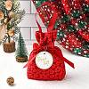 Cloth High Jacquard Flower Sugar Gift Drawstring Bags with Handle ST-CJ0004-01C-4