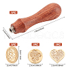 CRASPIRE 3Pcs 3 Style Wax Seal Brass Stamp Head DIY-CP0006-39-2