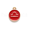 Alloy Enamel Pendants X-ENAM-S124-01B-07K-2