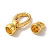 Oval Rack Plating Brass Spring Gate Rings KK-A225-05B-G-2