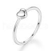 Simple 925 Silver Heart Finger Ring DZ1793-3-1