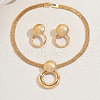 Vintage Iron Ring Necklaces & Earrings Set for Evening and Wedding Wear OW8801-5