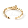 Constellation/Zodiac Sign Brass Cuff Rings RJEW-J074-05G-G-3